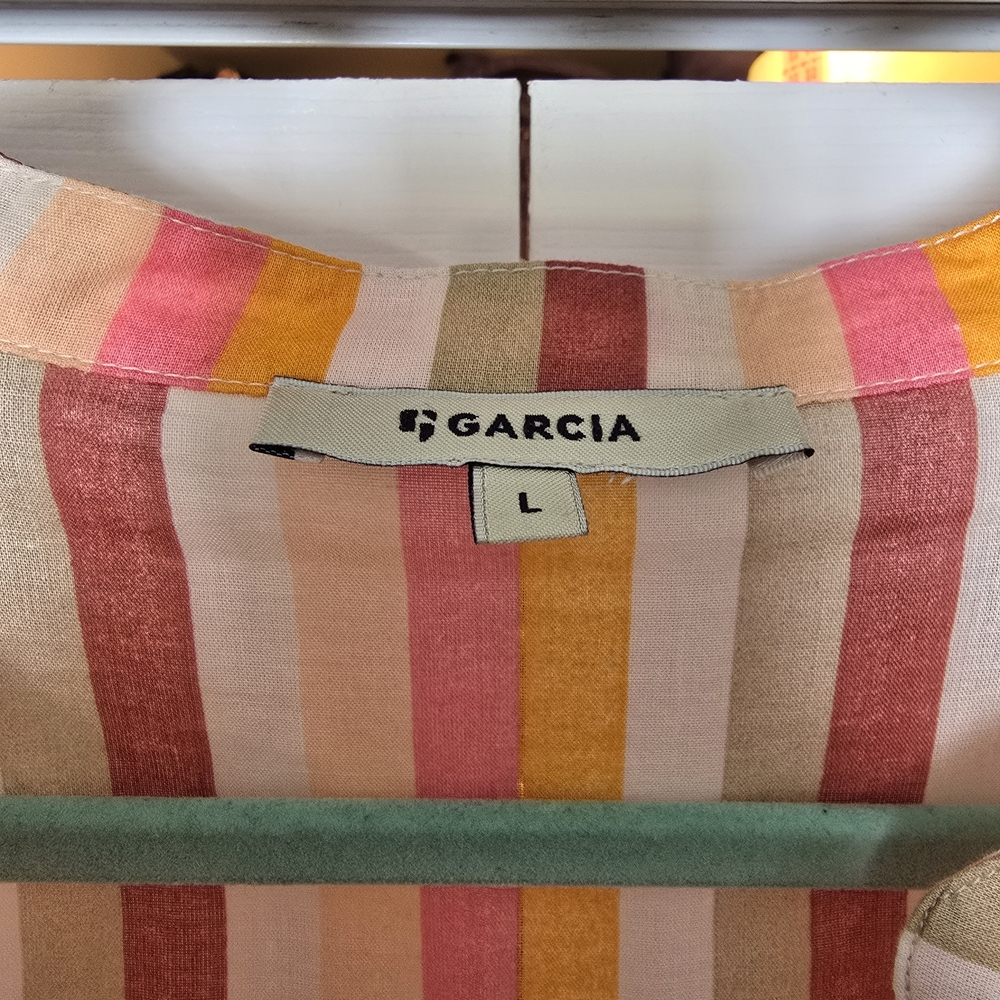 Striped Multicolor Button-Down Dress - Picture 2 of 8